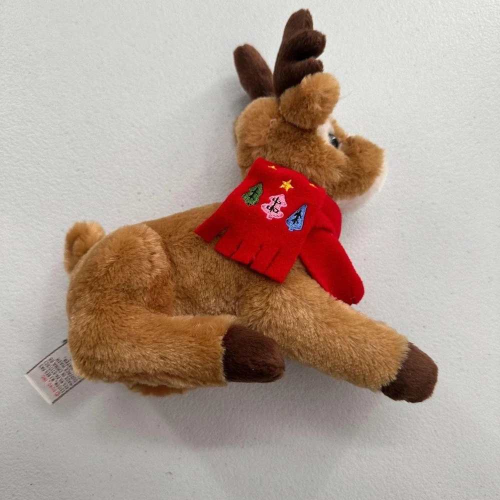 Lindt By Gund Plush Reindeer Brown & Red Holiday Toy Collectible Christmas Scarf